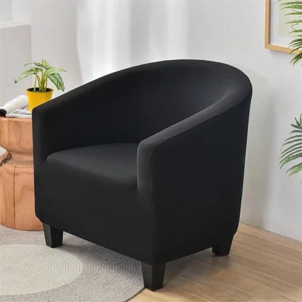 Spandex Solid Club Chair Slipcover Stretch Barrel Chair Cover