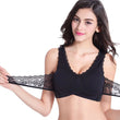 Side Buckle Lace Sports Bras Wireless Push Up Seamless Bra