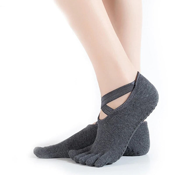Women Yoga Anti-slip Socks Backless Silicone Non-slip Socks