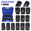 DEEP IMPACT Socket Set 24-41mm HGV Long Reach Impact Sockets
