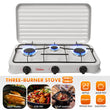 Portable Gas Stove 3 Burner Desktop Cooker Cooktop LPG Outdoor Camping Caravan