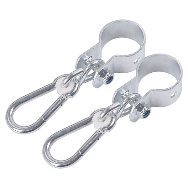 2x 50mm Round Swing Hooks Galvanised Steel for Swing,Climbing Frame