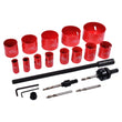 21pc Plumbers Bi-metal Hole Saw Sheet Wood Metal Kit Set 19mm - 76mm