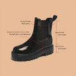 Women Fashion Solid Color Rain Boots