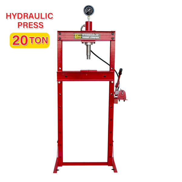 20 TON HYDRAULIC WORKSHOP PRESS / SHOP PRESS WITH GAUGE / FLOOR MOUNTED UNIT