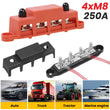 2X Positive Negative Bus Bar Battery Power Distribution Block 4 Post M8 Terminal