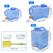 5/12/20L Water Bottle Bucket Tap Container Drinking Carry Picnic Camping