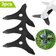 3x Grass Trimmer Brushcutter Mower Cutter Blade 3 Teeth Brush Cutter Blades