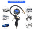 Digital Tyre Inflator LCD Pressure Gauge Air Line Tyre Pump Compressor