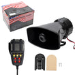 12V 7 Tone Sound Car Police Siren Horn Megaphone w/ Mic PA Speaker