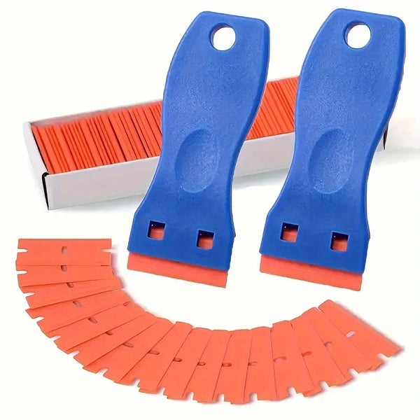 Plastic Razor Blade Scrapers With 100pcs Replacement Blades