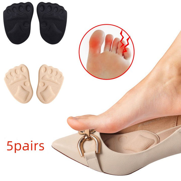 5Pairs Women High Heel Forefoot Pad for Shoes Insert Half Insoles