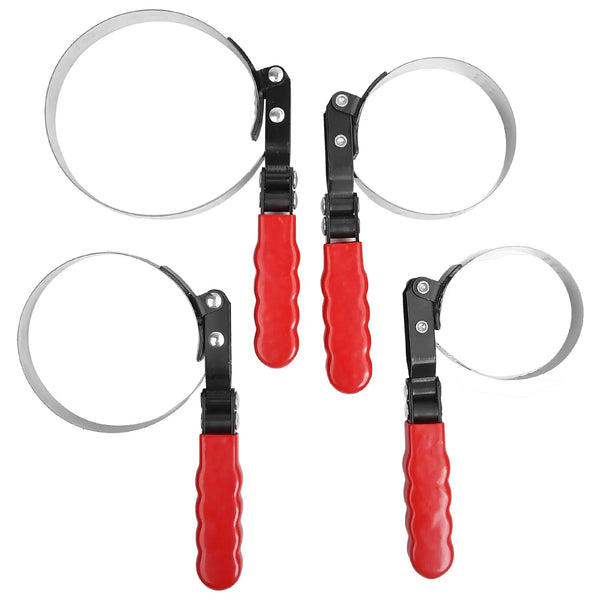 Swivel Oil Filter Strap Removal Wrench Set 4 Piece 2-3/4" to 5-1/4"