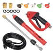 5000PSI High Pressure Spray Gun Wand Lance & 7.6M Water Washer Hose w/ Nozzle