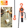 Chain Hoist Block and Tackle 750/1500kg Winch Engine Lift Puller Fall