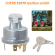 Tractor Ignition Switch Barrel with 2 Keys For LUCAS 35670
