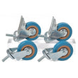 4x 75mm Rubber Swivel Castor Wheels Trolley Furniture Wheel