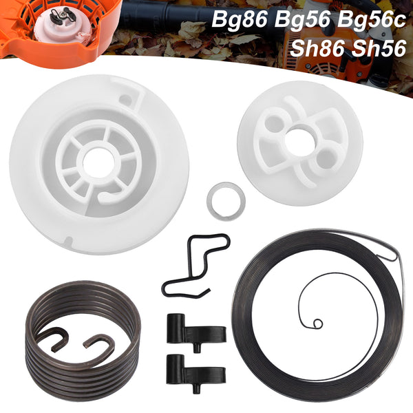 Recoil Starter Assembly Repair Kit Compatible for Bg86 Bg56 Bg56c Sh86 Sh56