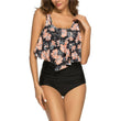Women Top Ruffled High Waist Swimwear Two Pieces Bathing Suits Bikini Sets