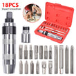 Impact Screwdriver Driver Set 1/2" Sq Dv Pro Tool Storage 18pc