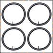 4x 16x2.125 Schrader Car Valve Bike Cycle Inner Tube + FREE TYRE LEVER
