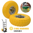 2 x 10" PUNCTURE BURST PROOF SOLID RUBBER  TYRES