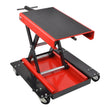 Motorcycle Lift ATV Scissor Jack Dolly 1100 lbs Wide Deck & Hand Crank
