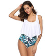 Women Top Ruffled High Waist Swimwear Two Pieces Bathing Suits Bikini Sets