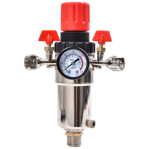 Air Filter Regulator 1/2" Moisture Trap Pressure Gauge Compressor Tool
