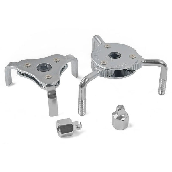 2PCS Oil Filter Wrench Set Adjustable 2 Way 3 Leg Oil & Fuel Filter