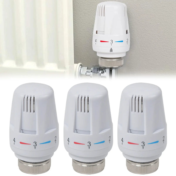 3X Thermostat Head TRV Radiator Thermostatic Heater Control Head