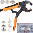 283pcs Heavy Duty Snap Fasteners Pliers Press Studs Kit Leather Button Tool