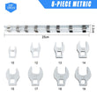 8X Spanner Set Drive Crows Foot Open End Wrench 3/8" 10,12,13,14,15,17,18,19mm