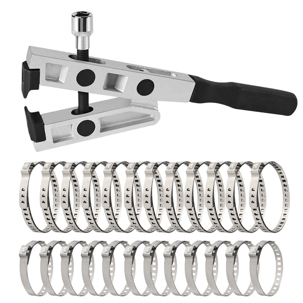 CV Boot Clamp Pliers Crimping Tool + 24X hose clamps hose