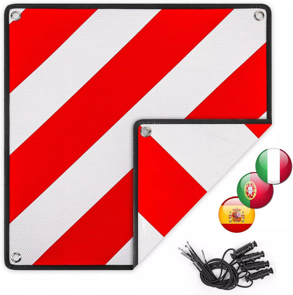 Motorhome Caravan Rear Warning Sign Safety Signal Reflector Plate
