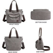 Casual Canvas Large Capacity Multi-pocket Shoulder Bag