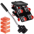 4Pcs Heavy Duty Furniture Moving Wheels Set 880LB Lifter and Mover Tool