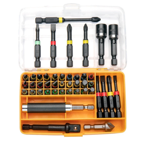 44PCS Impact Drill Screw Driver Nut Bit 1/4” Hex Shank
