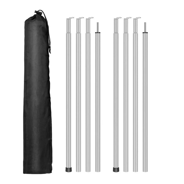 2pcs Adjustable Universal Telescopic Tent Poles Awning Camping Tarp Pole
