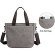 Casual Canvas Large Capacity Multi-pocket Shoulder Bag