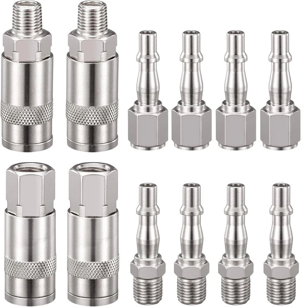 12PCS Euro Air Line Hose Fitting Connector Quick Release