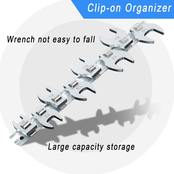 8X Spanner Set Drive Crows Foot Open End Wrench 3/8" 10,12,13,14,15,17,18,19mm