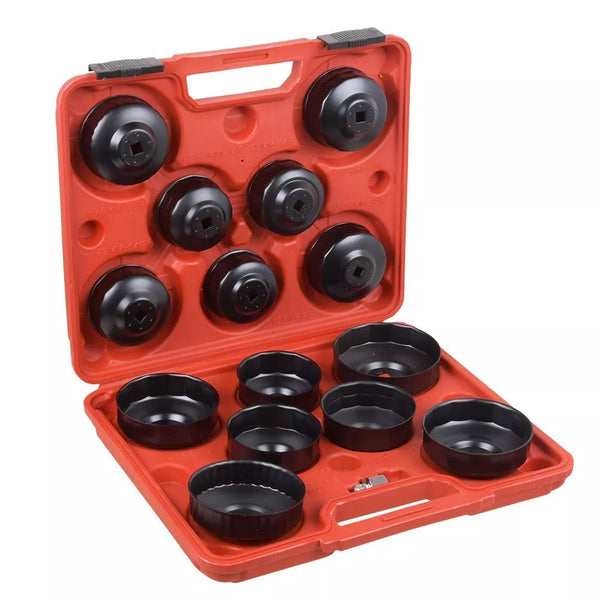 Socket Type Oil Filter Removal Puller Cup Tool Kit 3/8" 1/2"