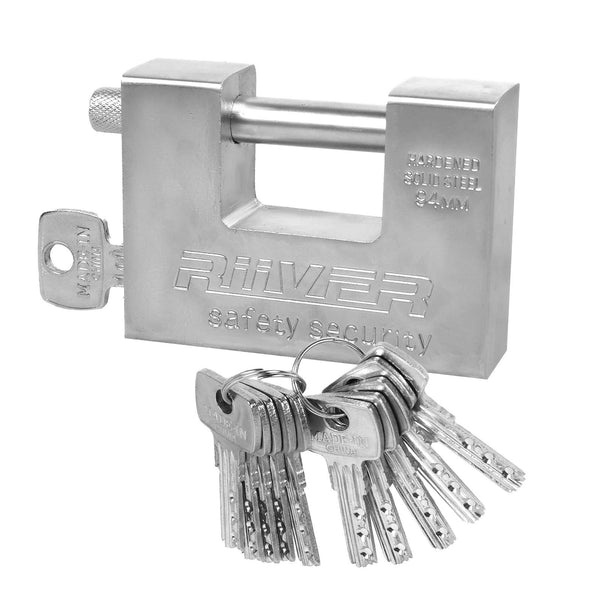 94mm Armoured Shutter Padlock Steel Container Warehouse Lock +10 Keys