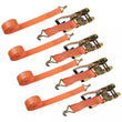 4x Ratchet Straps Tie Down 50mm x 6M 1.5 ton Heavy Duty Claw Lorry Lashing