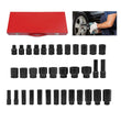 Heavy Duty 35 Pcs Car Truck Deep Impact Socket Set 1/2"Drive 8-32mm Metric