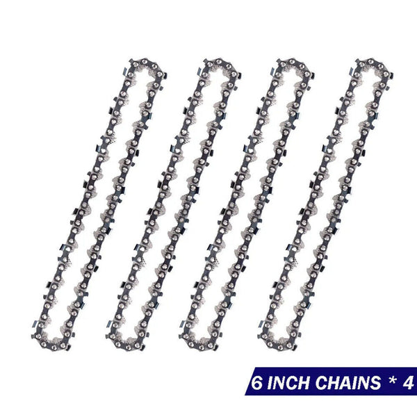 4Pcs 6" Chain Saw Chain For 6 inch Mini Electric Chainsaw Hand Held Wood Cutter