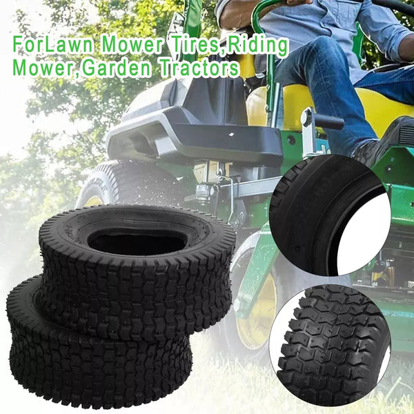 TWO NEW 13x5.00-6 Tyres X2 Ride on mower & lawn tractor turf tyres
