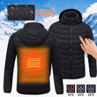Men Heated Jackets Outdoor Coat USB Electric Battery Long Sleeves Heating Hooded Jackets