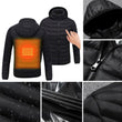 Men Heated Jackets Outdoor Coat USB Electric Battery Long Sleeves Heating Hooded Jackets